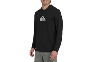Quiksilver Men's Swimwear Regular Fit UPF 50 Sun Tee Hooded Rash Guard Shirt (S-XXL)