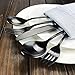 Flatware Black, Aoosy 20-Piece Set Matte Black Pated Stainless Dinnerware sets, Service for 4