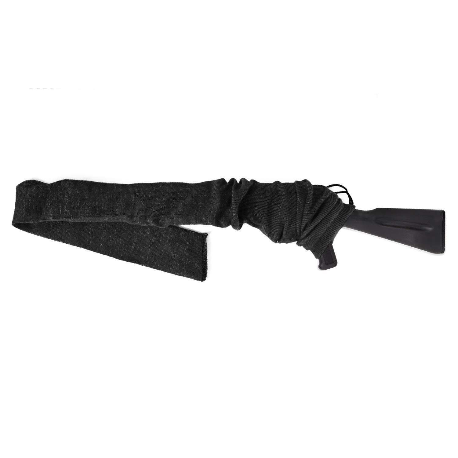 GUNGULUZA Gun Socks 54 Inch Silicone Silicone Treated Storage Cases for Shotgun Rifle (Black-54'')