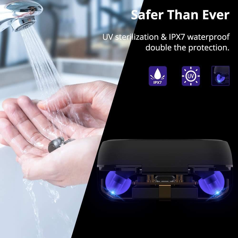 Auriculares inalámbricos, Tronsmart Onyx Free In-Ear Auriculares Bluetooth 5.0 Deportivo, IPX7 Impermeable, 36H Reproducción, Cancelación de Ruido, Sonido Estéreo HiFi, Control Táctil para iOS Android: Amazon.es: Electrónica