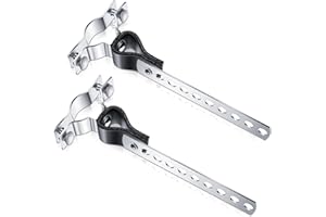 Geetery 2 Pcs Exhaust Hangers Muffler Hanger Swivel Tail Pipe Universal Exhaust Tailpipe Hanger Heavy Duty Tailpipe Muffler Bracket Flexible Swivel, Silver (RV Style)