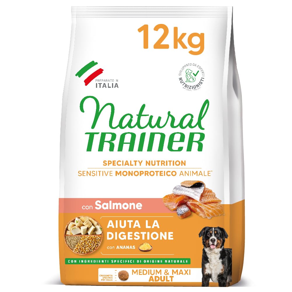 Natural Trainer Sensitive No Gluten Adult Dog Food with Salmon - 12 kg