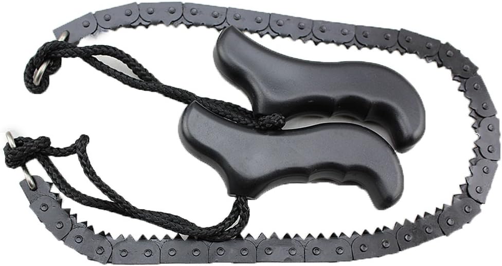 youchuan Garden Handle Chain Saw Outdoor Steel Alloy Trimming Portable Hand Chain Saw Survival Tool for Camping/Hiking/Supplies Chainsaw