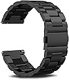 Gear S3 Frontier Band / Gear S3 Classic Band, Infiland Stainless Steel Metal Replacement Strap Wrist Band for Samsung Gear S3 Frontier / Gear S3 Classic (Not Fit Gear S2 & S2 Classic),Black