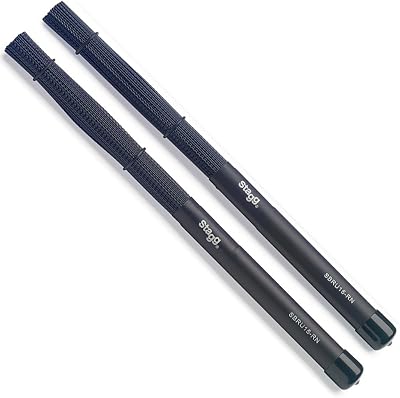 Stagg SBRU15-RN Polybristle Nylon Brushes with Black Rubber Handle