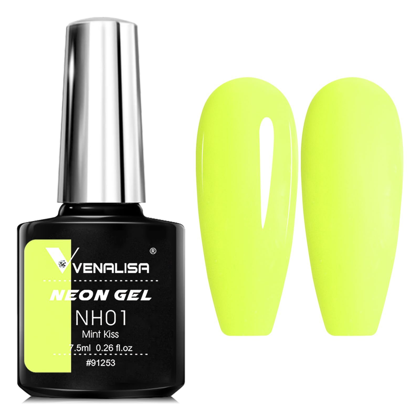 Venalisa 7.5ml Neon Yellow Color Nail Gel Polish For Nail Art Manicure Top Coat Soak Off Enamel UV Gel Varnish