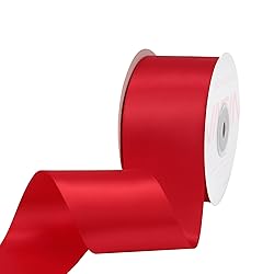 VATIN Double Face Hot Red Satin Ribbon