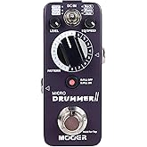 MOOER Micro Drummer II Guitar Drummer Pedal Drum Machine | Effect with FILL Function, 48 Drum Grooves, 6 Music Style Per 8 Different Rythem, With EQ, Tap Tempo for Electric Guitar