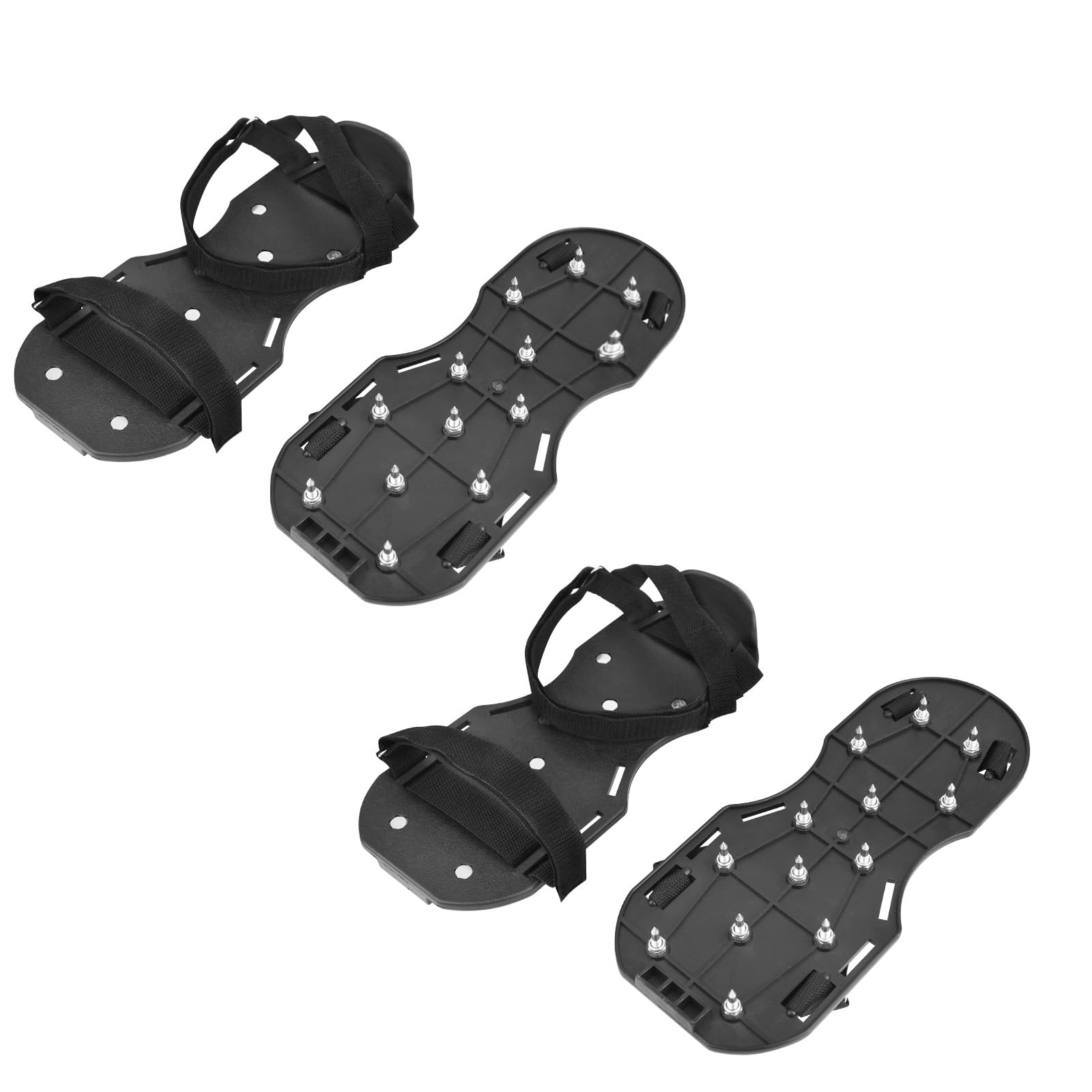 Gunite Spiked Shoes,2 Pairs Lawn Aerator Shoes with with Short Spikes,Fully Assembled,Perfect for Epoxy Floor,Self-Leveling Floor,Epoxy Garage Floors,Overlays,Cover Installation(Black)