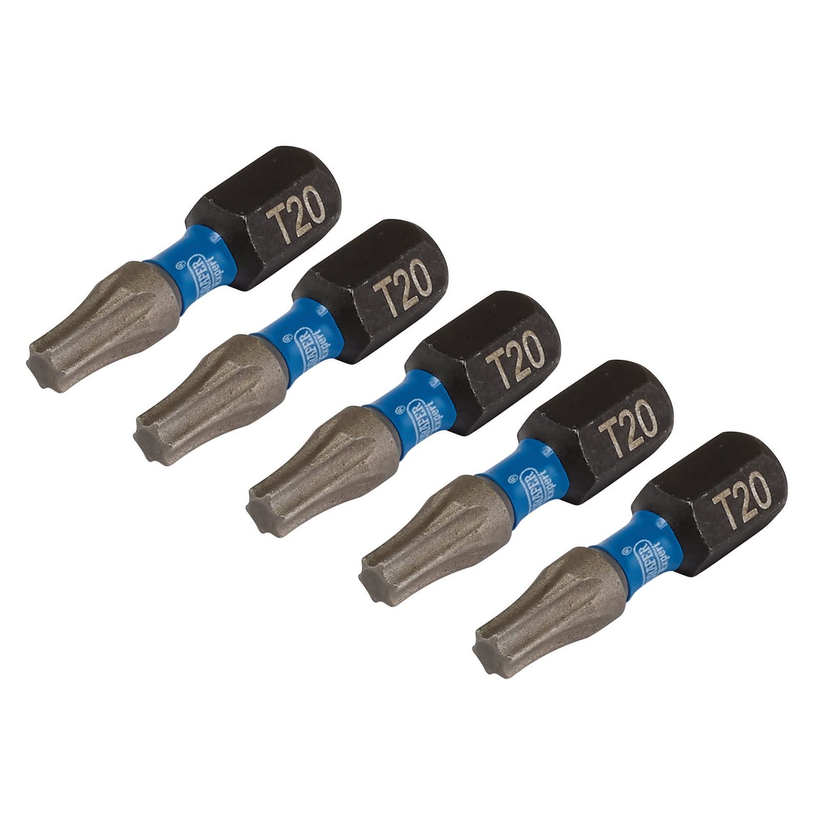 Draper 05493 TX-Star Impact Screwdriver Bits, T20 x 25mm (Pack of 5)