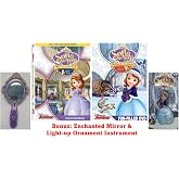 Sofia The First - 2 Movie Disney Collection: Holiday in Enchancia &amp; The Enchanted Feast - Special Appearance Snow White &amp; Sleeping Beauty [DVD, 3.76 Hours] Bonus: Enchanted Mirror &amp; Light-up Ornament.