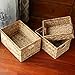Storage Container, Natural Water Hyacinth Storage Bins Rectangular Basket,Arts and Crafts.