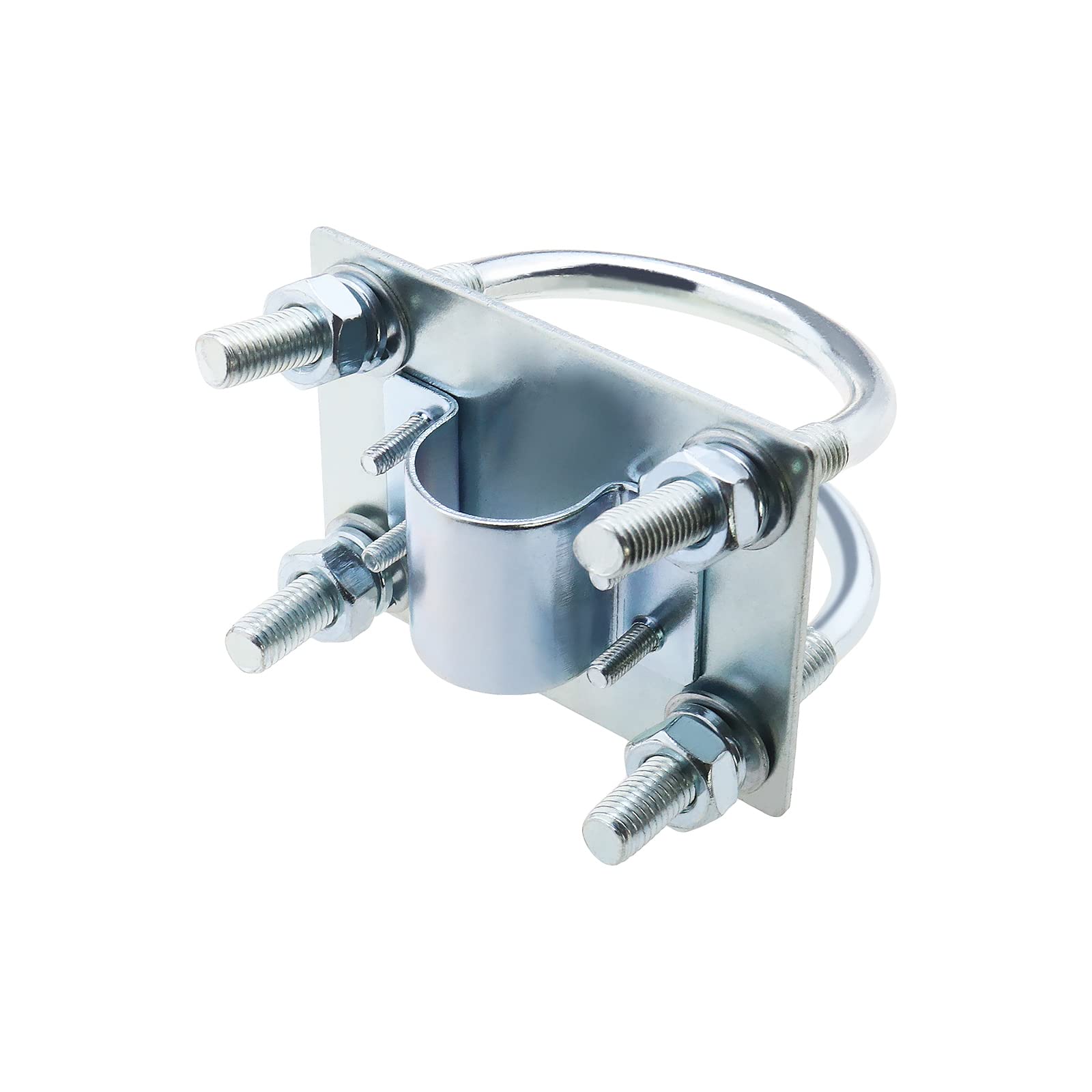 VGOL Antenna Mast Clamp Bracket with U-Bolts Clamp Panel Pipe Mounting Hardware for Antenna with an Outside Diameter of 18~24mm