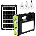 Solar Generator with Solar Panels,13000mAh Portable Power Station,Solar Powered Generator for Camping,Portable Generator with LED Flashlight for Home Use,Outdoors,Hunting,Emergency