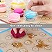 Non Sitck Silicone Baking Mat Macaron Sheet - Set of 3-2 Half Sheet Mats and 1 Quarter Sheet Liner,For Bake Pans/Pizza/Cookie and Bread Making,By Super Kitchen