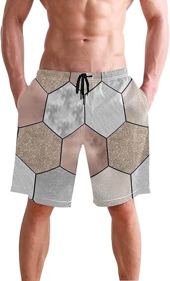 GAHAHA - Bañador para hombre, color plateado y rosa, diseño de