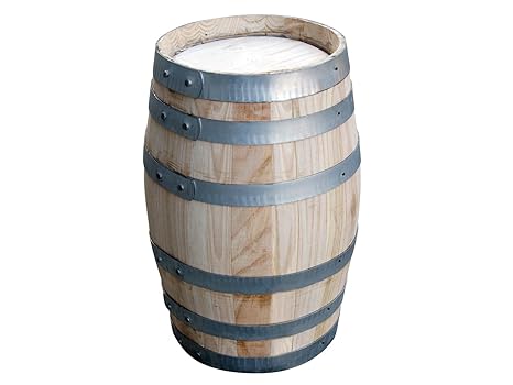 Temesso Kleines Dekofass, Fass aus Kastanienholz Natur in verschiedenen Maßen (H: 57cm D: 36cm)