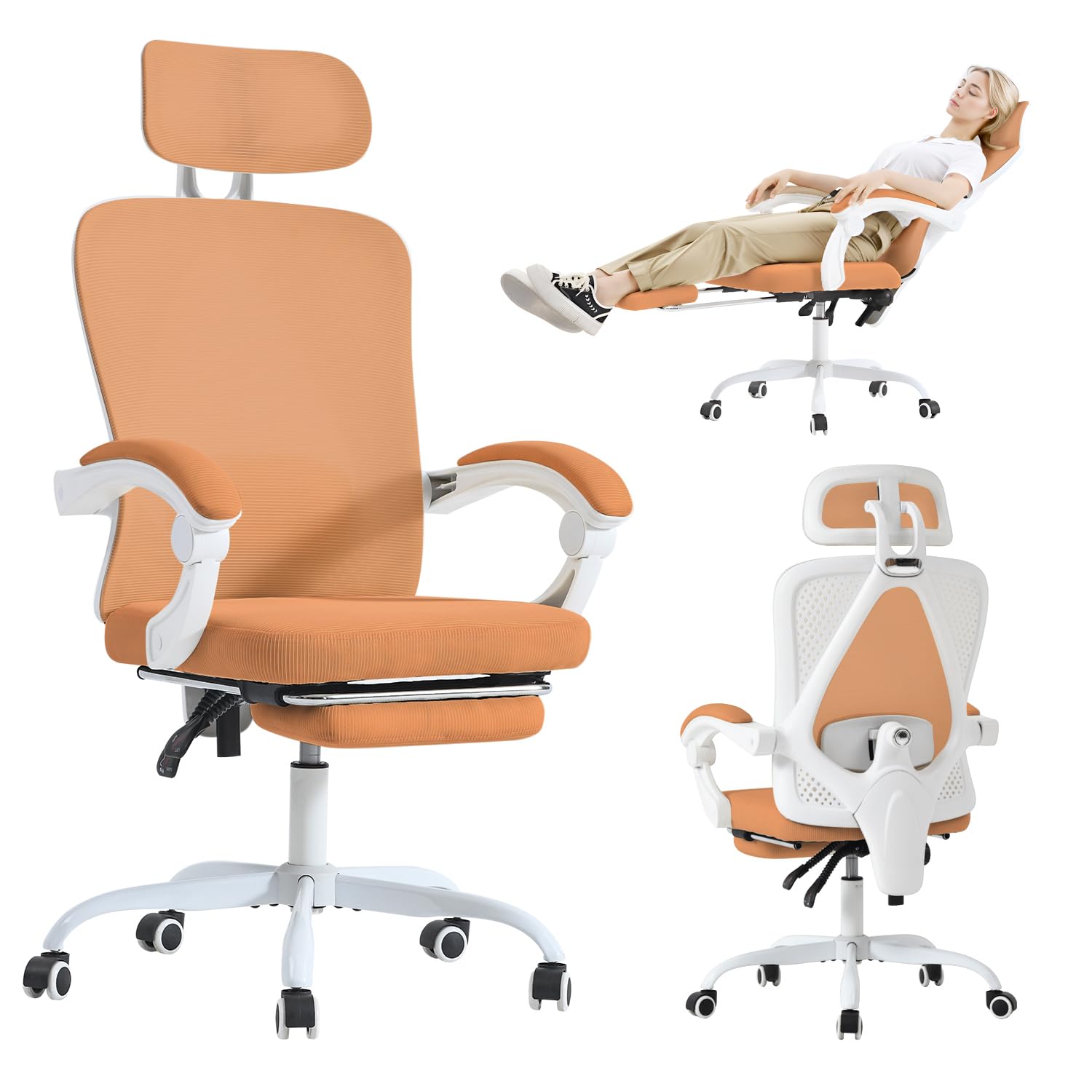 Retractable Chair Computer **STOCK PHOTO FOR REFERENCE ONLY** Ergonomic Office Chair, Adjustable ...