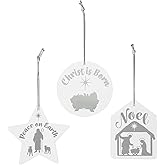 Fun Express Nativity Acrylic Hanging Christmas Ornaments, 12 Pieces
