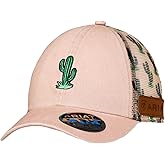 ARIAT Youth Girls Embroidered Cactus Print Mesh Ponytail Cap, Pink, One Size