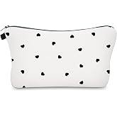 Aiphamy Cute Travel Makeup Bag Cosmetic Bag Small Pouch Gift for Women (Little Heart)