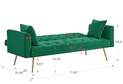 ERYE Upholstered Futon Daybed Loveseat Sofa