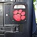 Xprite Matte Series Black Rear Tailight (Tail Light) Protector Cover Guards Paw Print Dog Paw Compatible with Jeep Wrangler TJ LJ 1985-2006