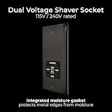 BG Electrical Nexus Metal Shaver Socket Black Nickel 115V/240V 2-Pin Bathroom view 4