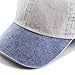 The Hat Depot 100% Cotton Pigment Dyed Low Profile Dad Hat Six Panel Cap (2. Gray/Navy)