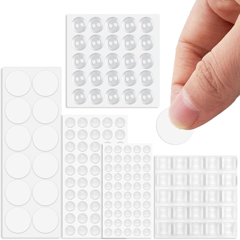 YHQZ 157 Pcs Transparent Silicone Pads Self-Adhesive Noise Dampers Set