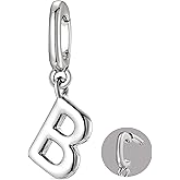 OVRUNS Initial Charm for Women,Letter Bracelet Necklace Charms Alphabet Pendant Charms With Clasp