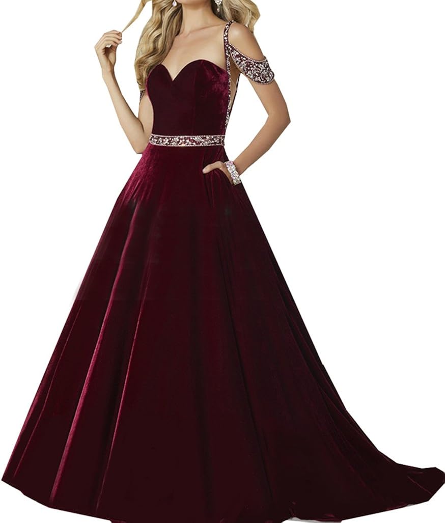 velvet prom dresses 2018