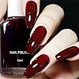 Cherry Red Nail Polish, 12ml Wine Red Quick Dry Nail Lacquer, Deep Red Nail Art Varnish-12ML