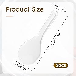 2PCS Plastic Rice Serving Spoon White Non-Stick