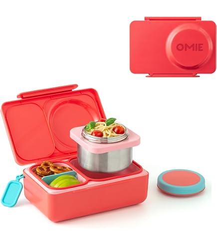 Lancheira Infantil Térmica Com 4 Divisórias + Pote Sopa 227ml - Kit Completo Antivazamento Para Escola