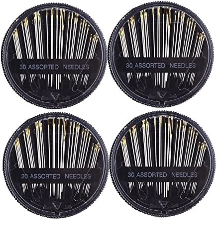 Assorted Stainless Steel Big Eye Hand Sewing Needles Set with Different Sizes for Embroidery Quilt Mending Craft