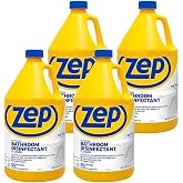 Zep All-Purpose Bathroom Disinfectant Cleaner - 1 Gallon (Case of 4) ZUAPBD128 - Virucidal, Fungicidal, Mildewstat, Kills 99.9 Percent of Germs in 60 Seconds