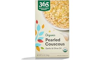 365 EVERYDAY VALUE 365 by Whole Foods Market, Organic Garlic & Olive Oil Pearled Couscous, 5.8 Ounce, Packaging may vary