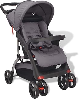 Buggy, Sportwagen Kindersportwagen Kinderwagen, klein und zusammenklappbar, ab Geburt bis 15 kg, Grau, für unterwegs, farbenfroh und praktisch