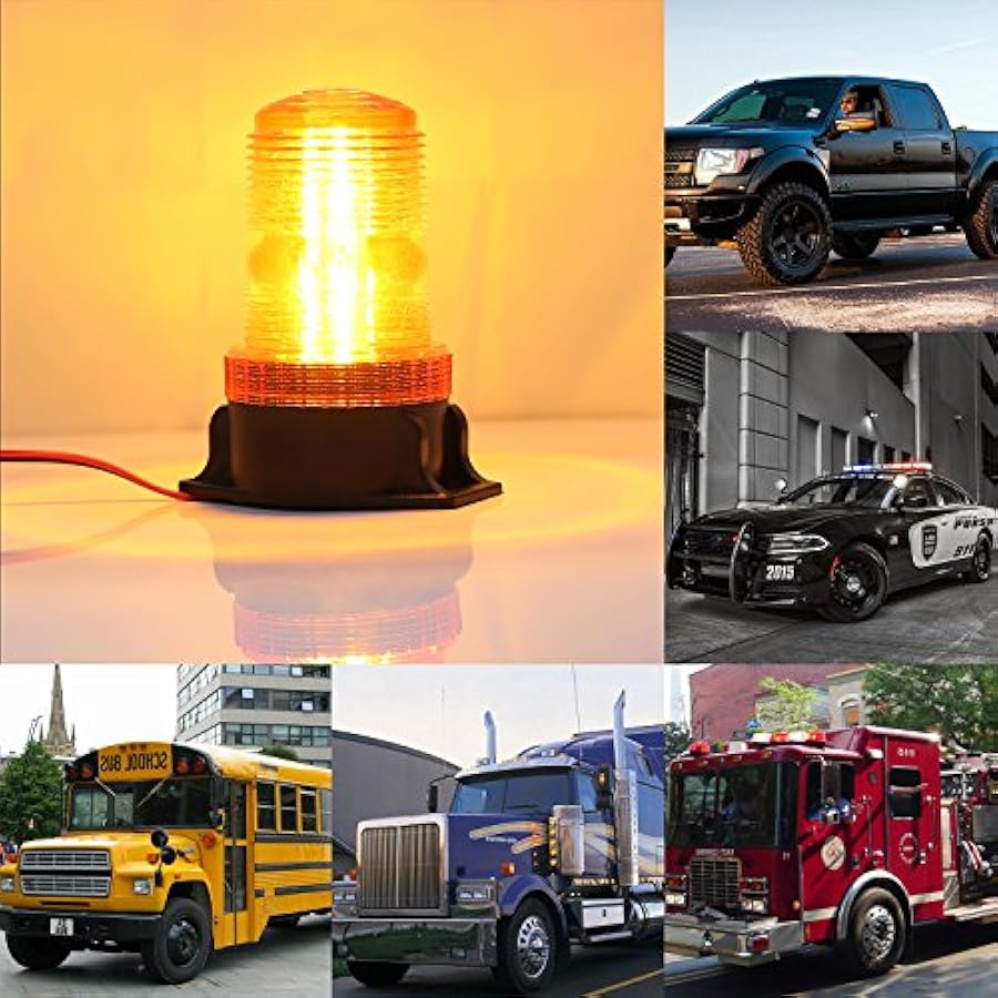 LED Emergency Strobe Light, Gledto Super Bright 30 LEDs 15W Waterproof