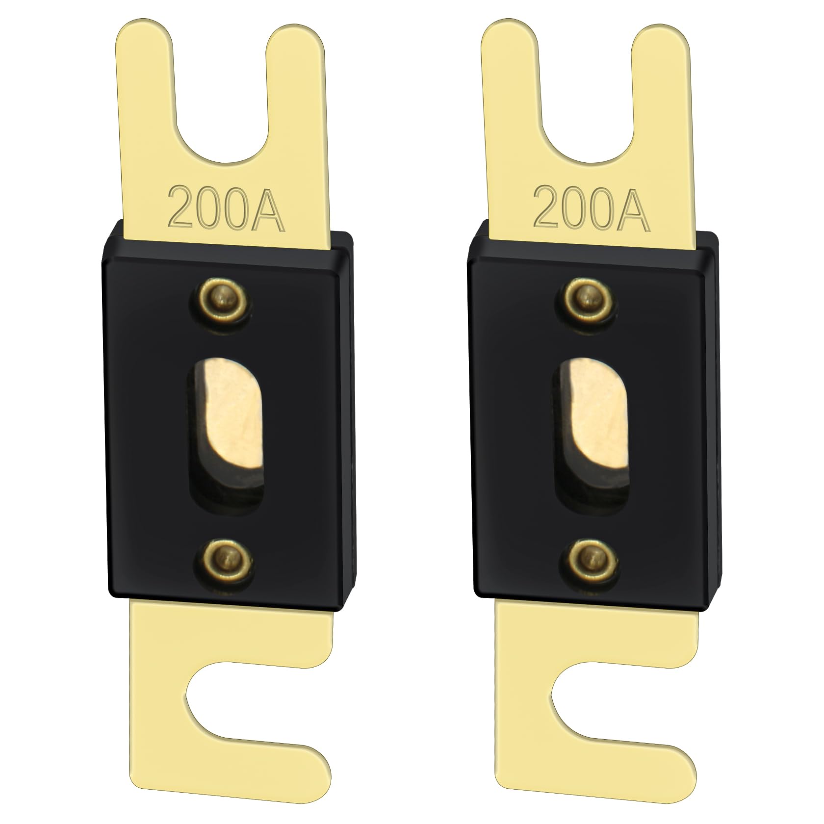 Heschen ANL Fuse ANL-200 200 Amp for Car Vehicles Audio System Sheet Gold Tone & Black 2 Pack