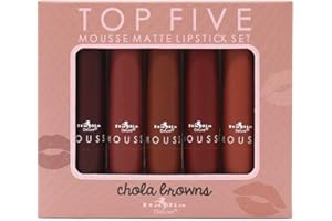 Italia Deluxe Top Five Mousse Matte Lipstick Set Chola Browns