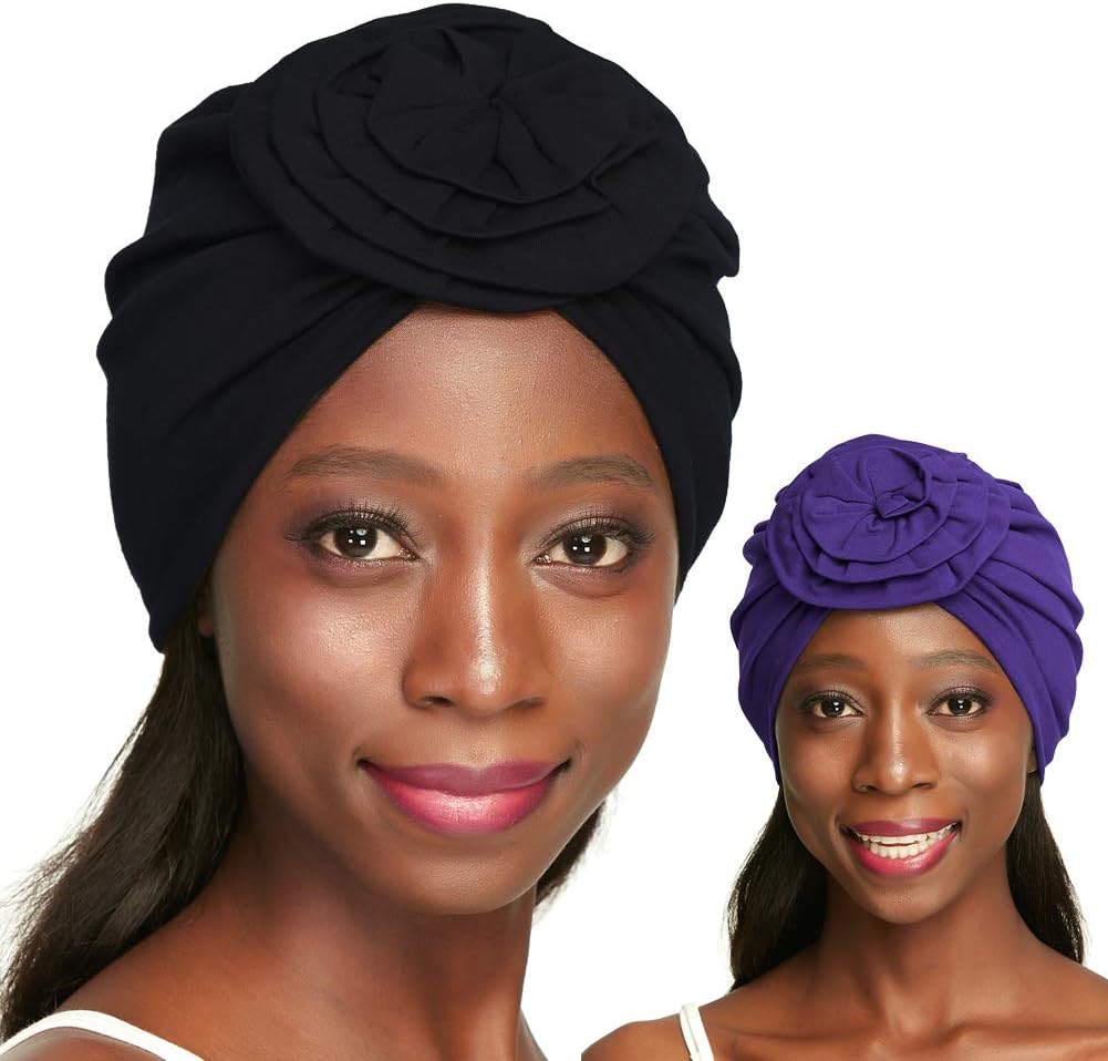 Turban Hair Wrap Stylish Headwear –Outer Cotton, Inside Silk Satin