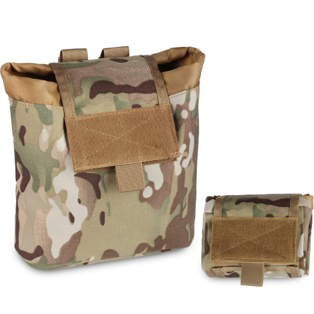 WYNEX Molle Dump Pouch Tactical, Mag Dump Pouch Foldable Magazine Recovery Pouches Roll-Up Magazine Garbage Bag Drawstring