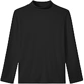 Auranso Boys Girls Long Sleeve Turtleneck Shirts Unisex Warm Solid Turtle Neck T-Shirts