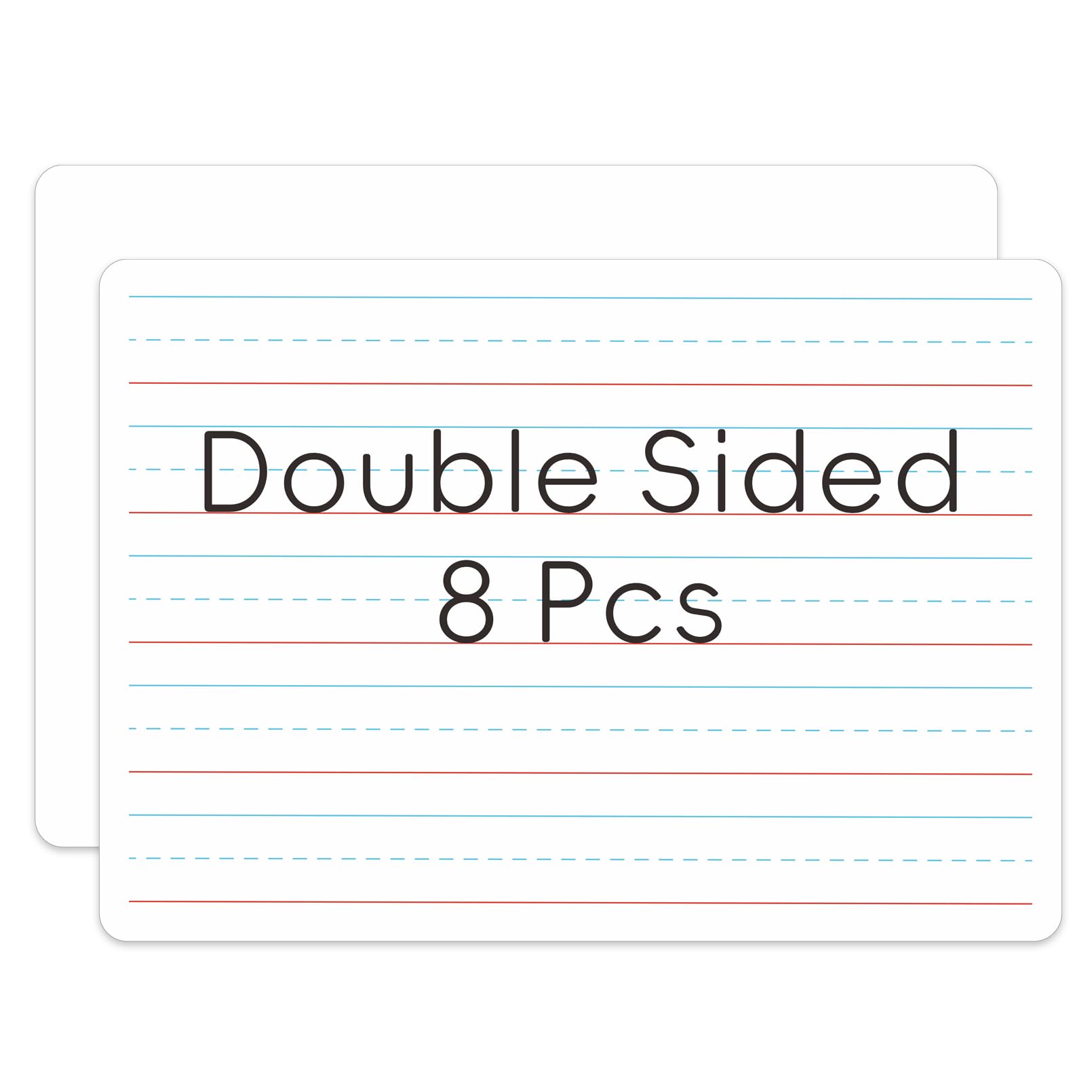 Photo 1 of Artreeiger 8 Pcs Small White Board Sheets Dry Erase Board with Lines, 9" x12” Double Sided Mini Whiteboard Sheets, White Boards for Classroom Teachers Homeschool Office Supplies