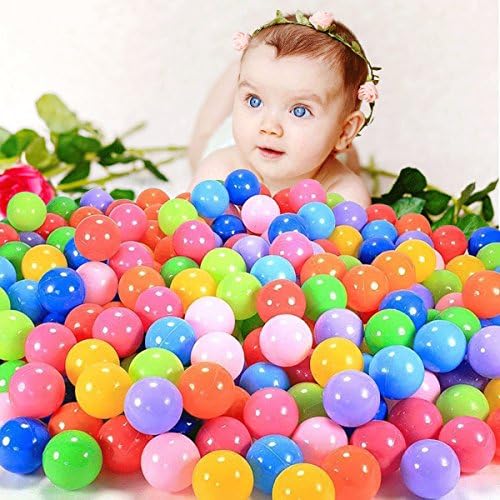 Play Balls, ZICA 110 Pcs Colorful Non-Toxic Kids Balls Crush Proof Swim Toys Plastic Soft Balls Pit Balls 6 Bright Colors,5.5cm/2.2inches (110)