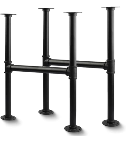 Amazon.com: PIPE DECOR Industrial Pipe Desk Leg Set, Modern Home