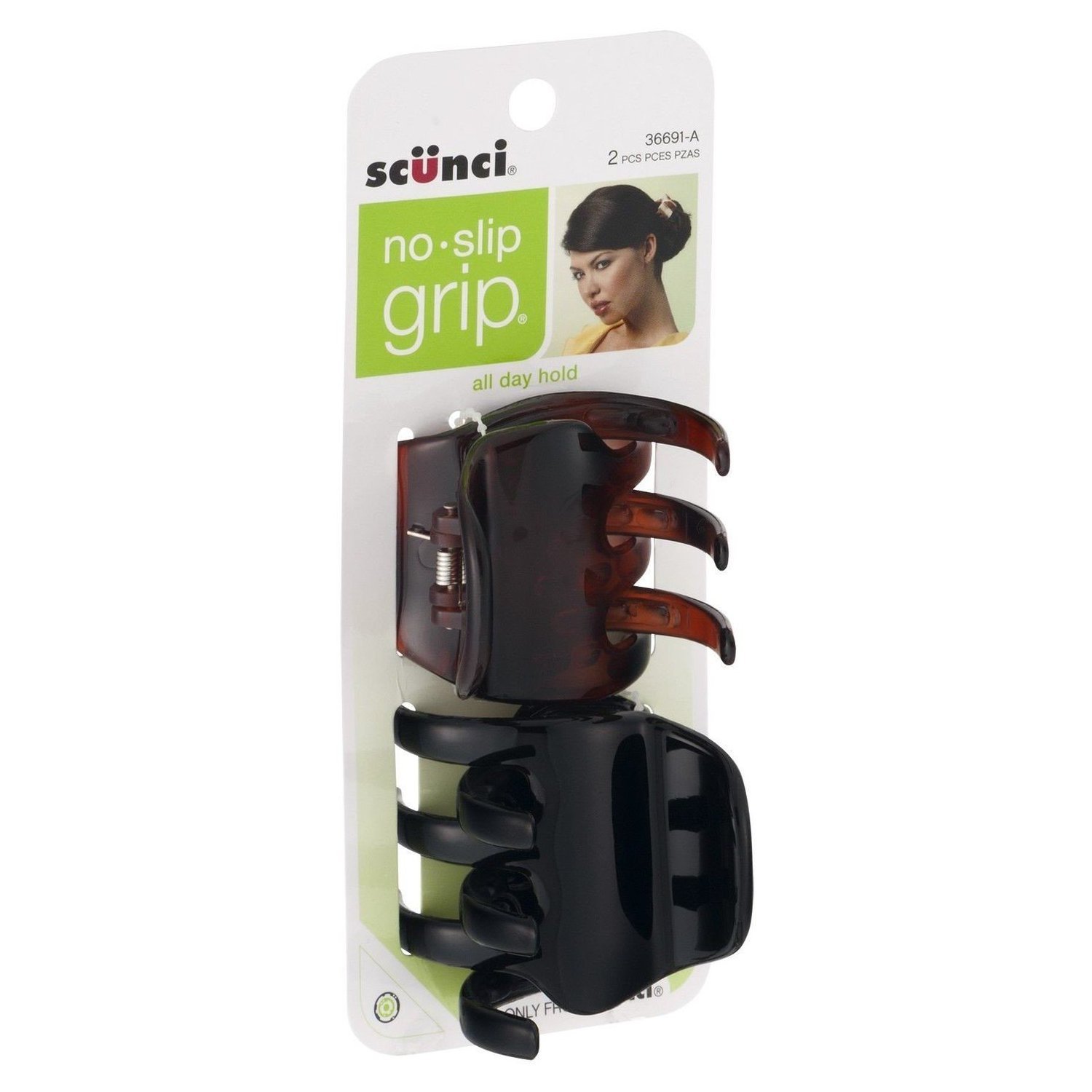 Scunci Chunky No Slip Jaw Clip Large (3Pack) Hair Clips