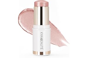 MYMERRY Dewy Highlighter Makeup, Highlighter Makeup Stick for Face and Body, Radiant & Shimmer Glow, Buildable Color for All Day | Vegan & Cruelty-Free | Rose Bronze Gold 15g/0.53fl.Oz